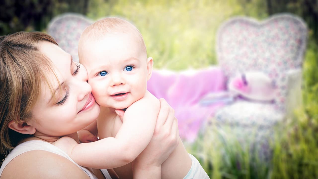 Mother with baby